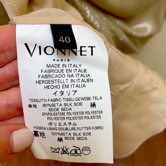 Stunning Gold Silk Shimmer VIONNET blouse - Picture 5 of 5
